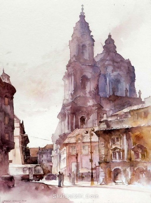 波兰Michal Orlowski水彩风景画作品