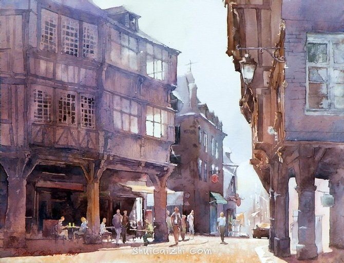 波兰Michal Orlowski水彩风景画作品