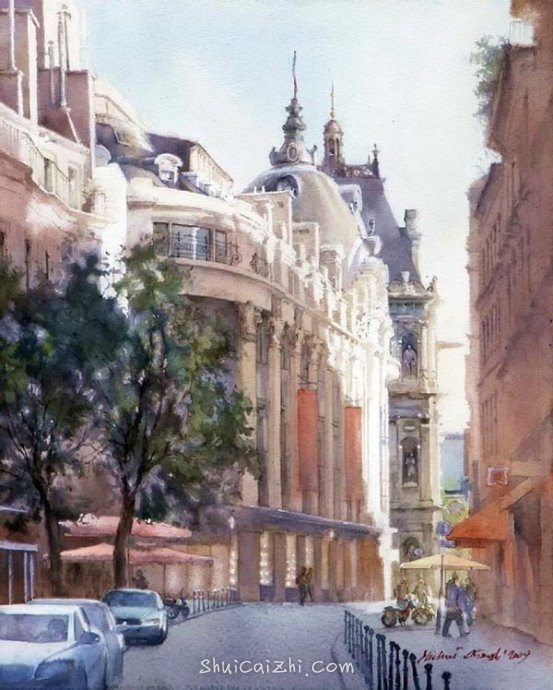 波兰Michal Orlowski水彩风景画作品