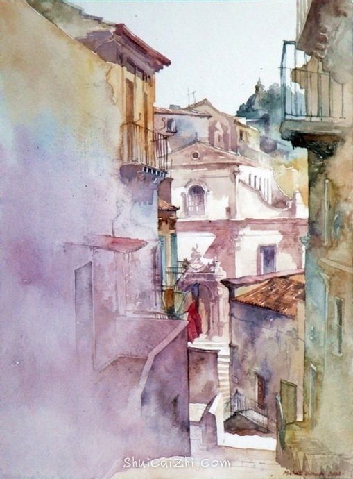 波兰Michal Orlowski水彩风景画作品