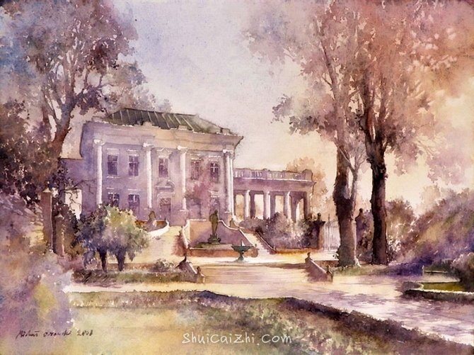 波兰Michal Orlowski水彩风景画作品