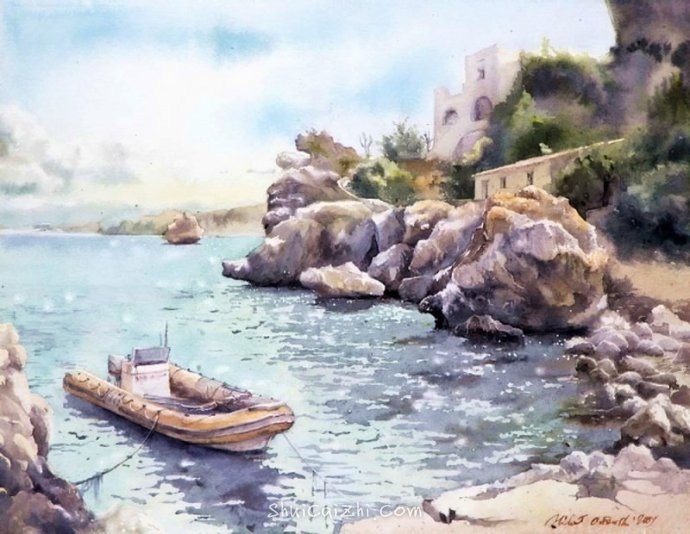 波兰Michal Orlowski水彩风景画作品