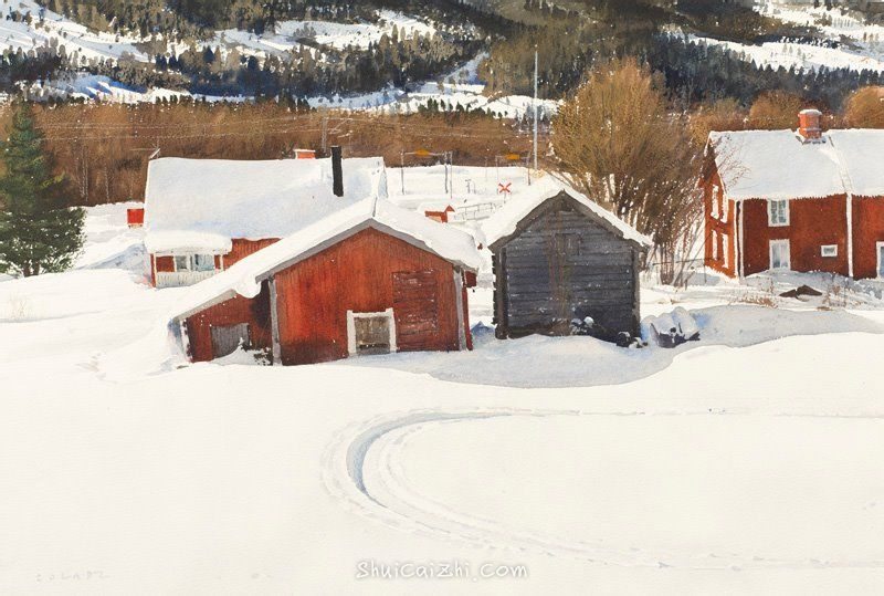 波兰水彩画家Stanislaw Zoladz风景作品