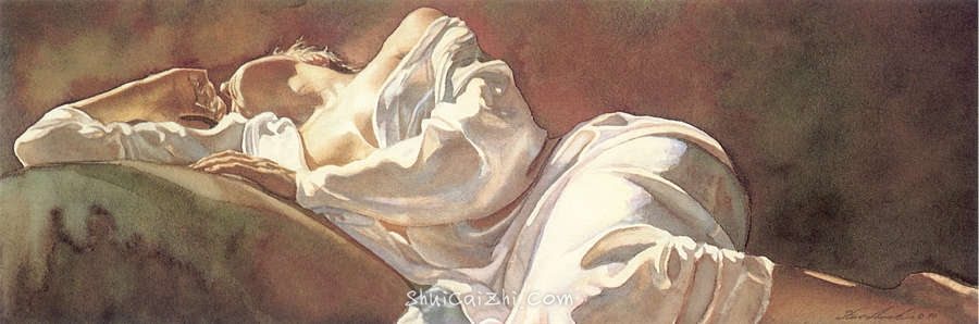 美国Steve Hanks史蒂夫.汉斯水彩人物作品二