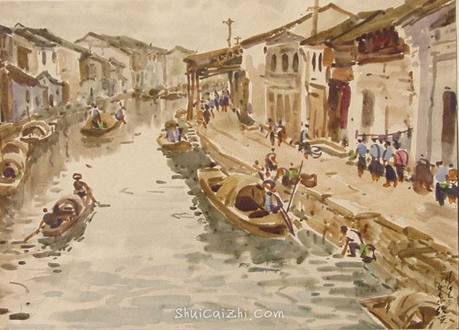 柳新生风景水彩画作品 (7)