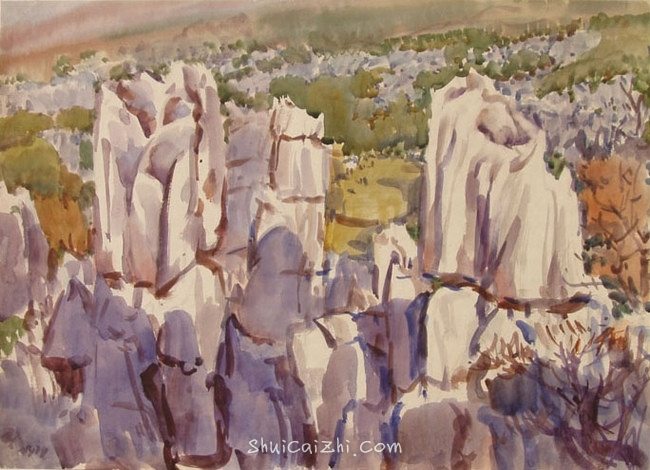 柳新生风景水彩画作品 (26)