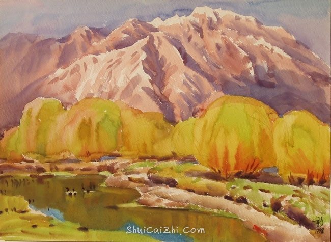 柳新生风景水彩画作品 (33)