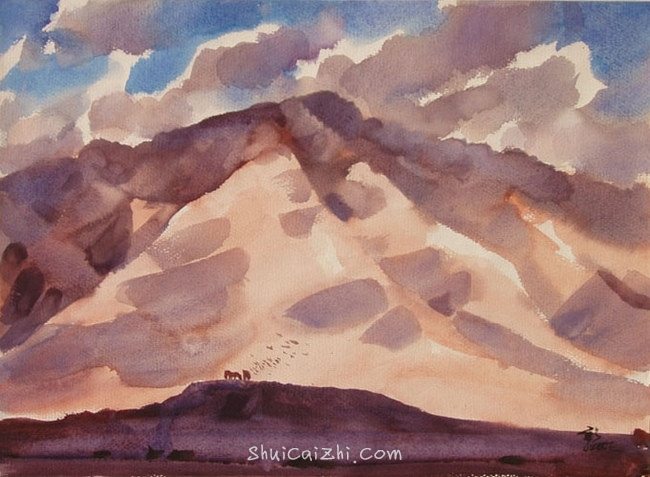 柳新生风景水彩画作品 (36)