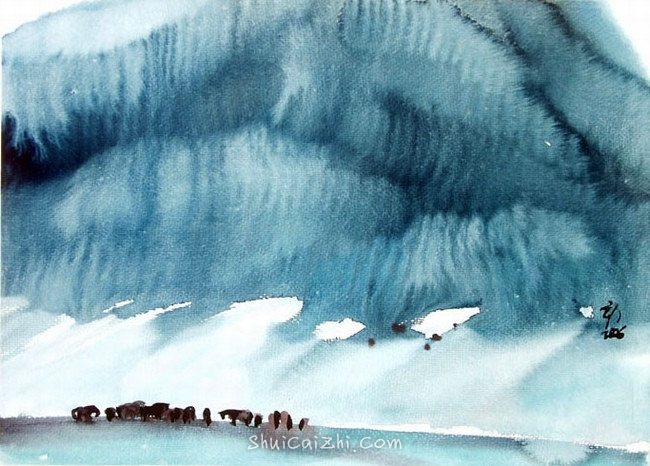 柳新生风景水彩画作品 (38)