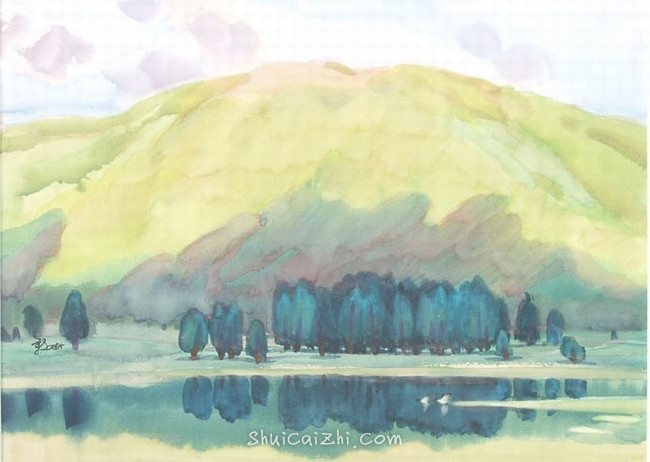 柳新生风景水彩画作品 (39)