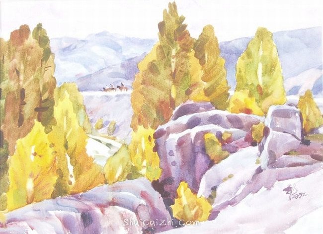 柳新生风景水彩画作品 (40)