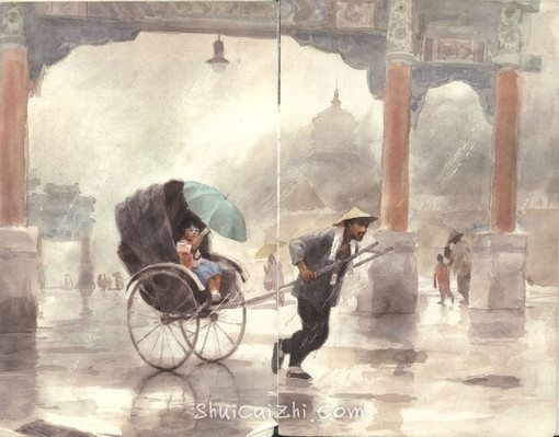 关维兴水彩画绘本《城南旧事》