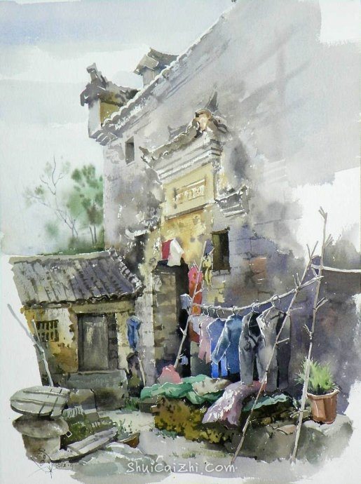 吴昌文风景水彩画作品 (7)