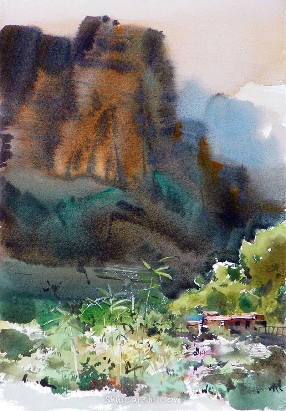 吴昌文风景水彩画作品 (12)