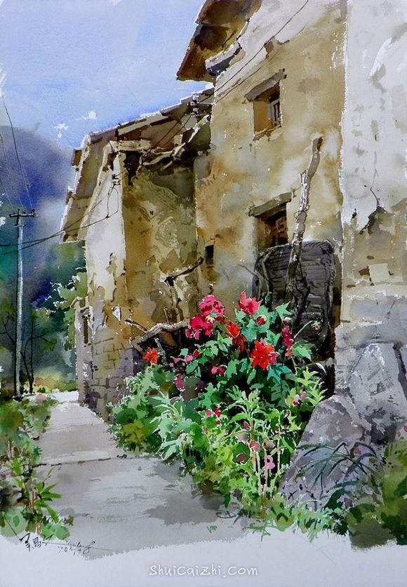 吴昌文风景水彩画作品 (16)