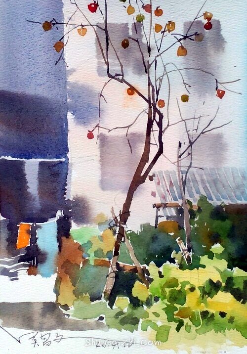 吴昌文风景水彩画作品 (23)