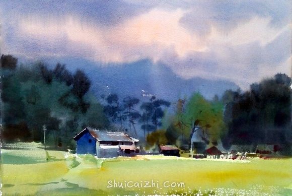 吴昌文风景水彩画作品 (25)