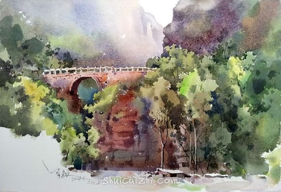 吴昌文风景水彩画作品 (26)