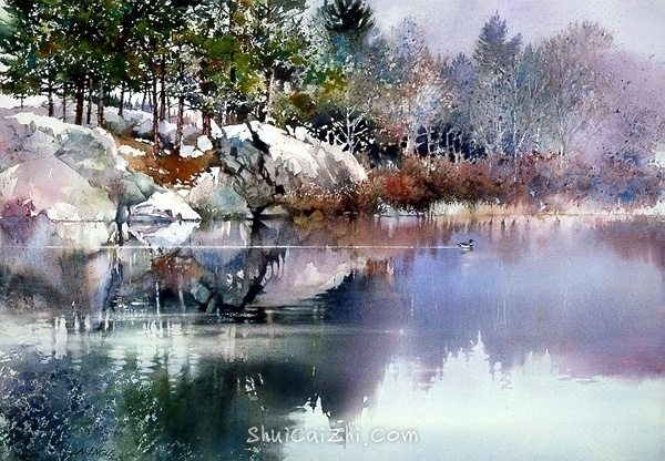 美国画家塔恩格尔水彩风景画作品 (11)