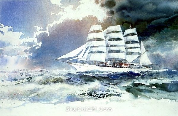 美国画家塔恩格尔水彩风景画作品 (12)