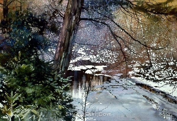 美国画家塔恩格尔水彩风景画作品 (16)