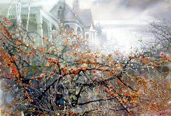 美国画家塔恩格尔水彩风景画作品 (18)