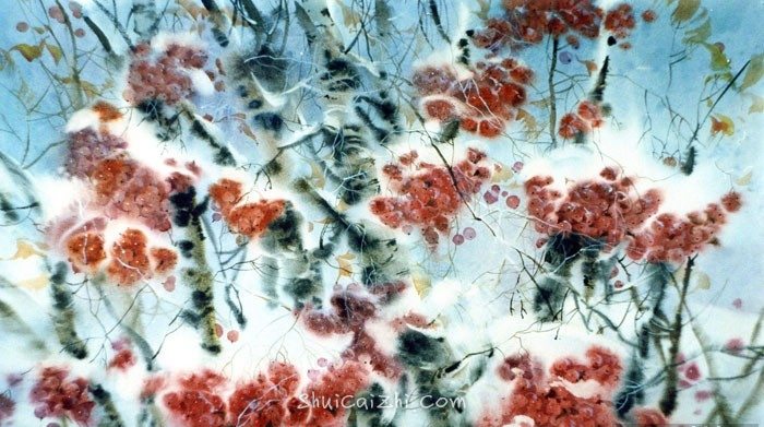 俄罗斯水彩画家Glory Korobeinikov静物风景作品 (11)