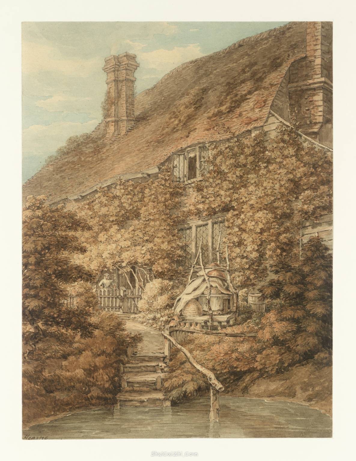 A Vine-clad Cottage null by Thomas Hearne 1744-1817