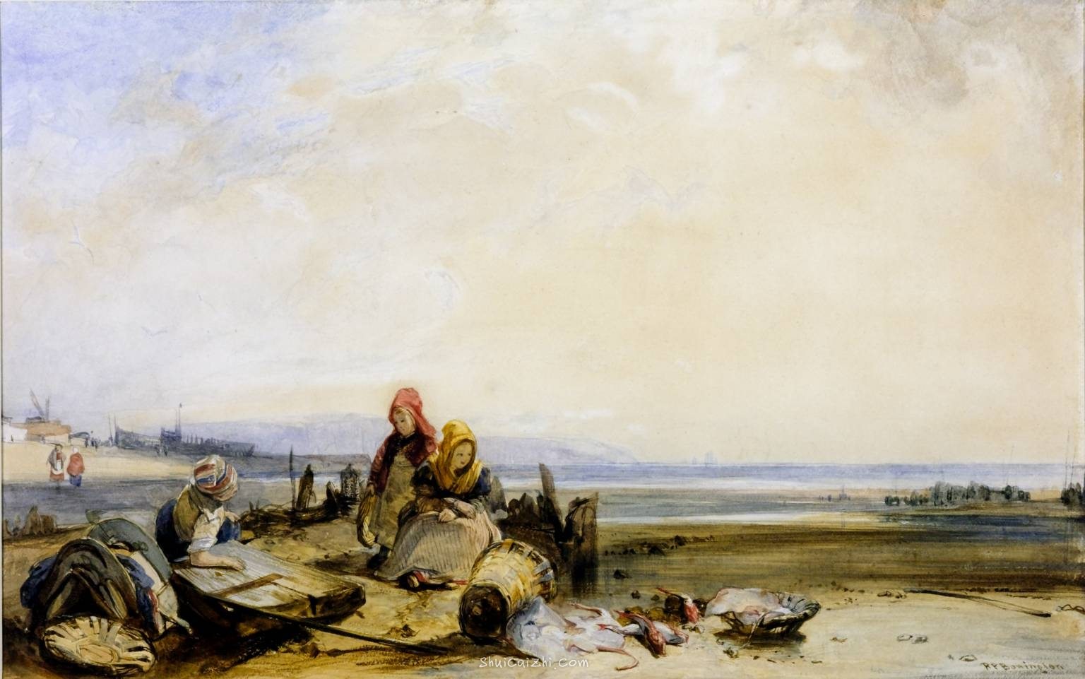 A Scene on the French Coast circa 1825 by Richard Parkes Bonington 1802-1828