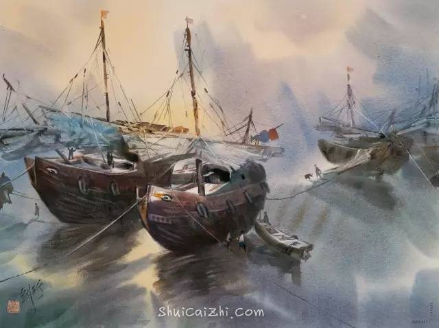 曹剑新风景水彩画作品欣赏