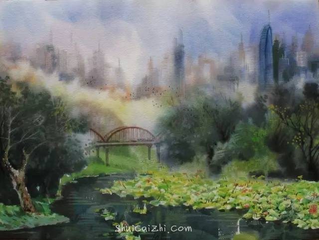 曹剑新风景水彩画作品欣赏