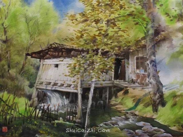 曹剑新风景水彩画作品欣赏