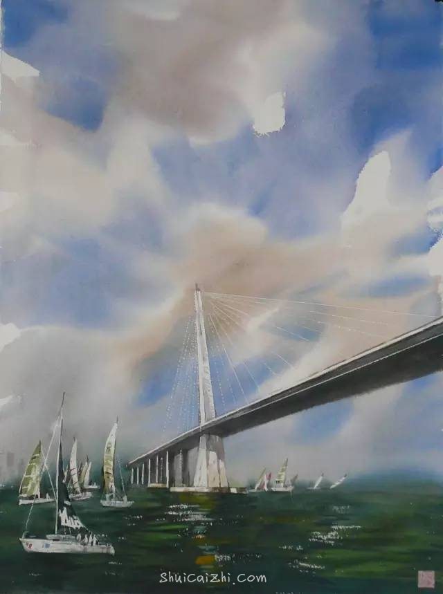 曹剑新风景水彩画作品欣赏