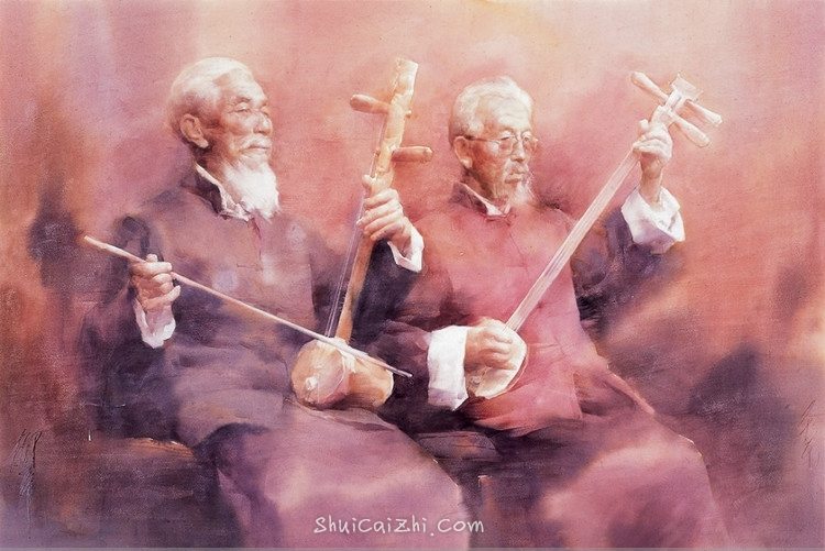 中国水彩画家柳毅人物画作品欣赏