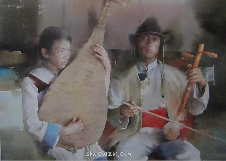中国水彩画家柳毅人物画作品欣赏
