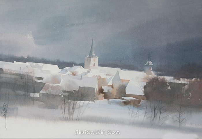 柳毅唯美风景水彩作品欣赏