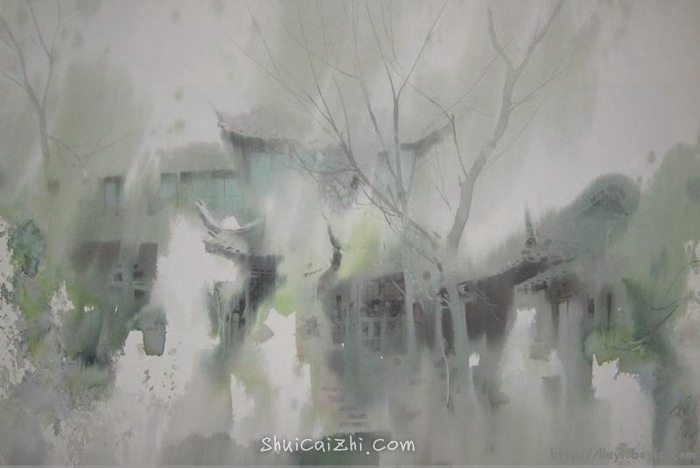 柳毅唯美风景水彩作品欣赏