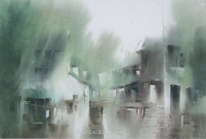 柳毅唯美风景水彩作品欣赏