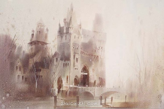 柳毅唯美风景水彩作品欣赏