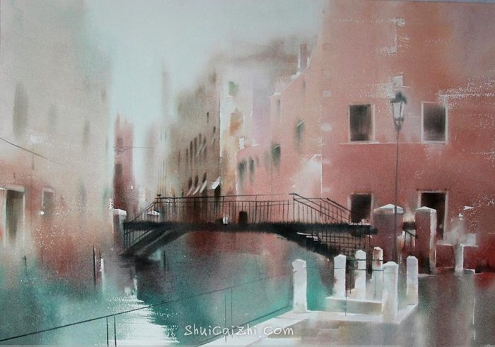 柳毅唯美风景水彩作品欣赏