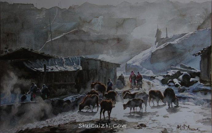 刘云生风景水彩画写生作品