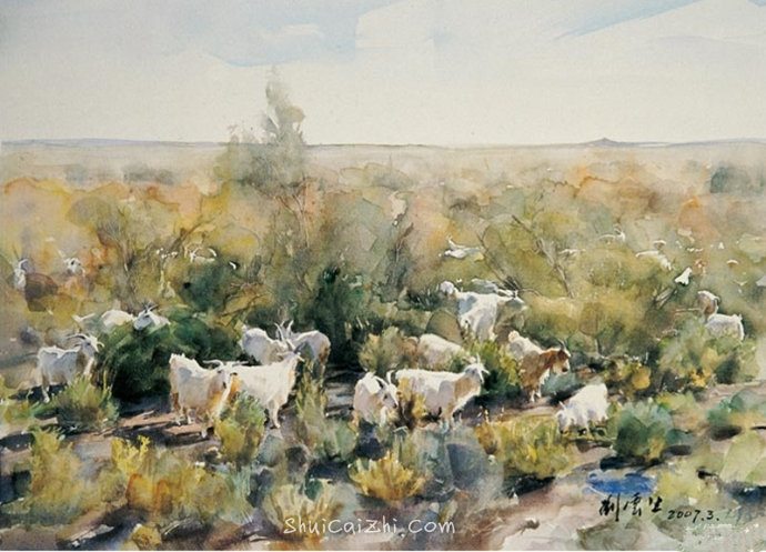 刘云生风景水彩画写生作品