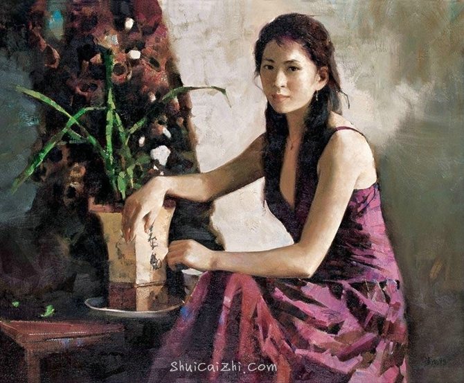 黄向阳人物水彩画-11