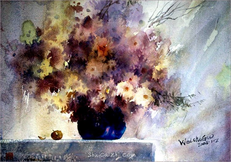 魏诗国的巴蜀山川风景水彩画欣赏-12