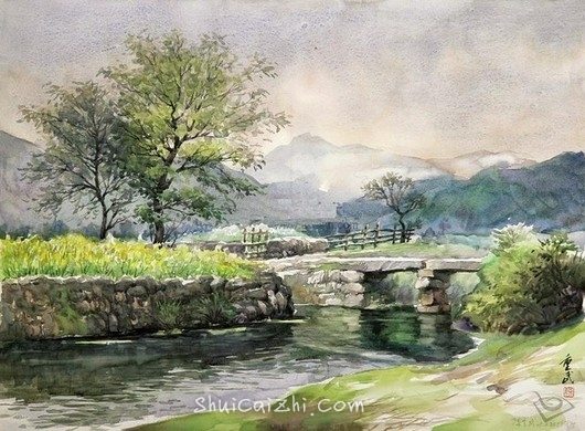 陈重武风景水彩画作品-8