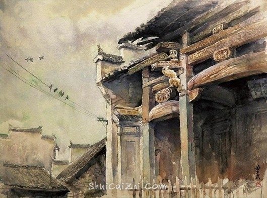 陈重武风景水彩画作品-12