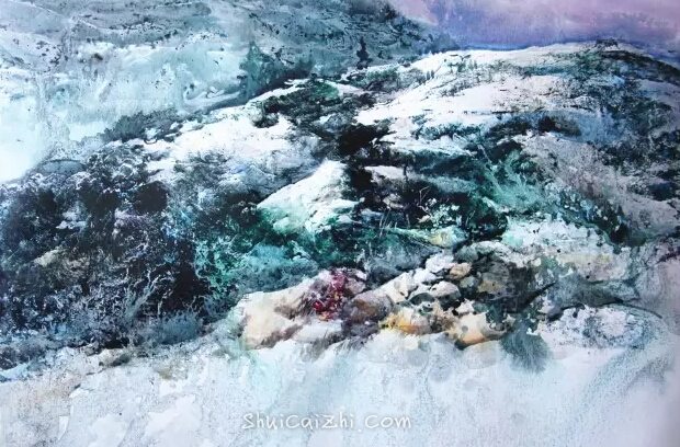 房敏水彩画风景作品-11