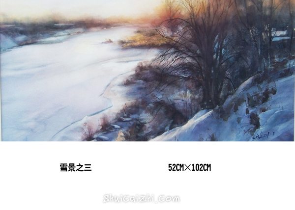 杜晓光风景人物手绘水彩画作品-4