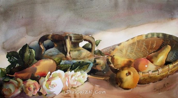 俄罗斯画家埃琳娜Elena Boukingolts的静物水彩-11