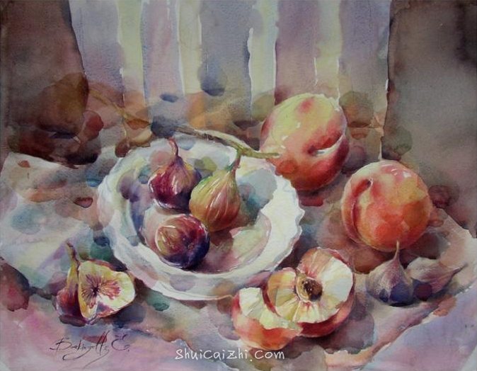 俄罗斯画家埃琳娜Elena Boukingolts的静物水彩-14